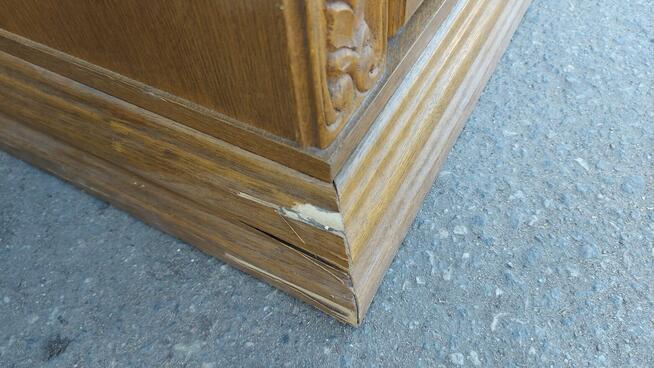 Dębowa KOMODA z WITRYNĄ SZKLANĄ SWARZĘDZ Dąb Jasny Gdańsk