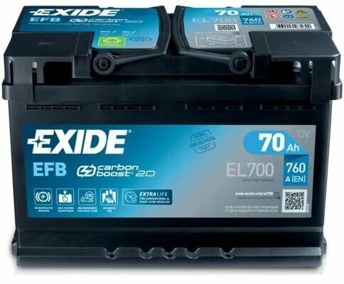 Akumulator Exide EFB START&STOP 70Ah 760A