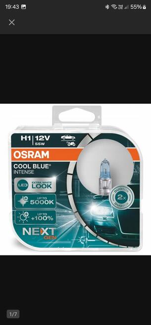 Żarówka Osram H1 COOL BLUE INTENSE 55 W 64150CBN-HCB