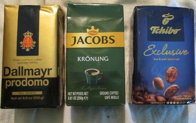 Jacobs Kronung, Dallmayr i Tchibo Niemieckie kawy mielone! 3