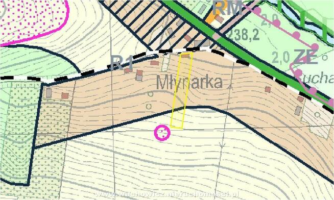 Dom drewniany na działce 21ar - Janowice, gm. Słaboszów