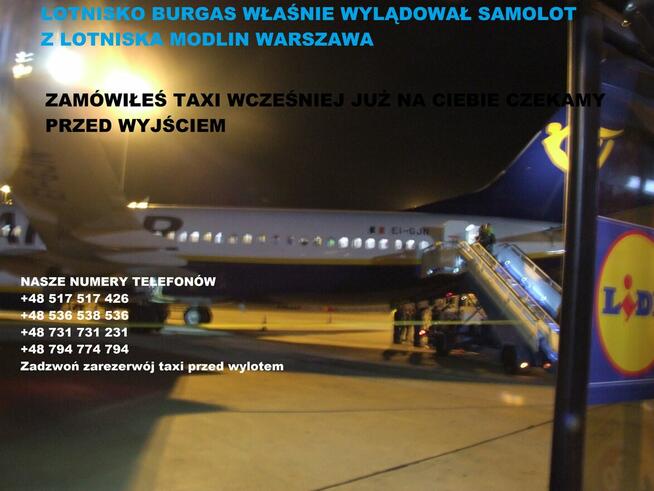 Tanie taxi z lotniska Burgas transfery do kurortów