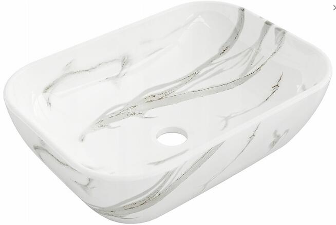 Umywalka ceramiczna nablatowa 45x32 cm Kamień 3 wzory
