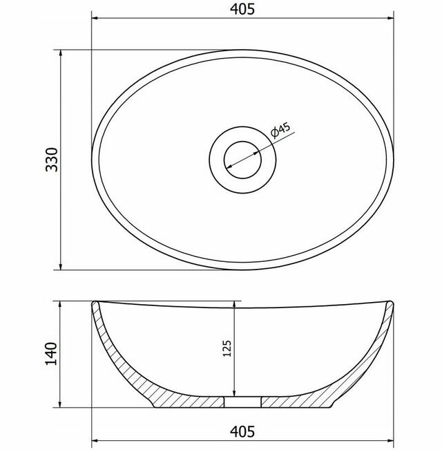 Umywalka Ceramiczna Marmurowa 40x34 różne wzory Kamień