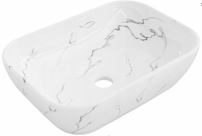 Umywalka ceramiczna nablatowa 45x32 cm Kamień 3 wzory