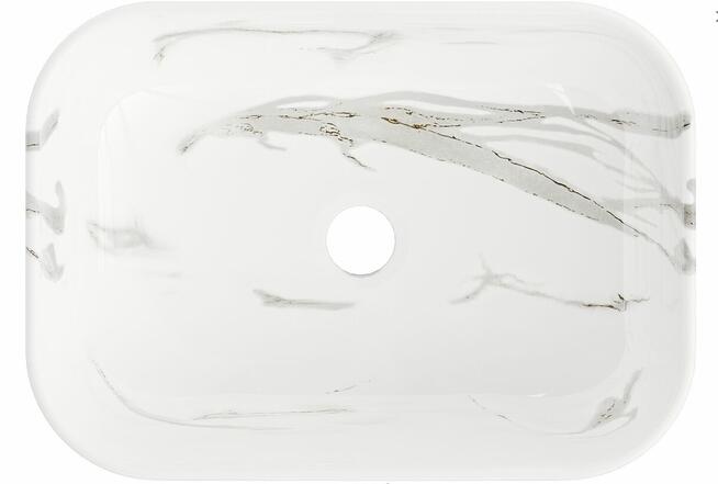 Umywalka ceramiczna nablatowa 45x32 cm Kamień 3 wzory