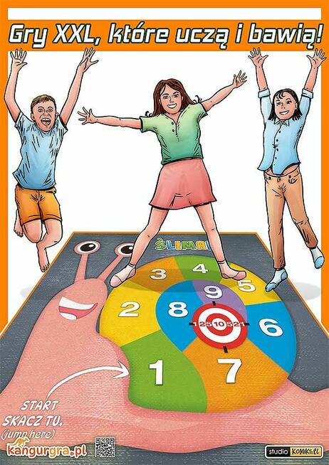 ŚLIMAK XXL KLASY gra podłogowa dla DZIECI do skakania zabawy