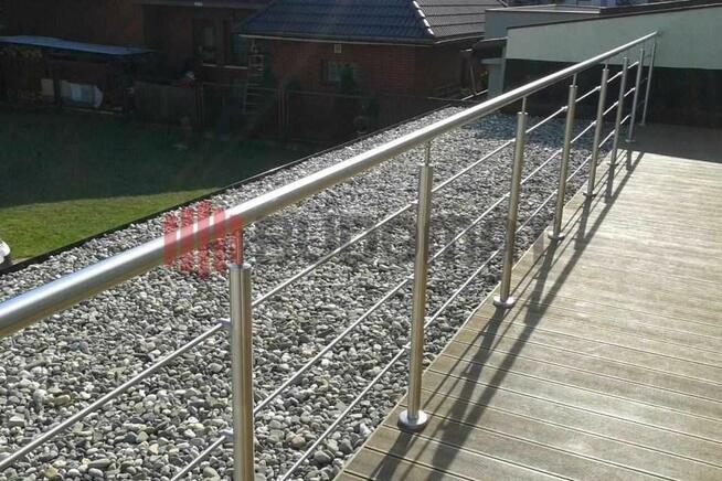 Balustrada Stal Nierdzewna Barierka Poręcz Szkło Pręt Słupek