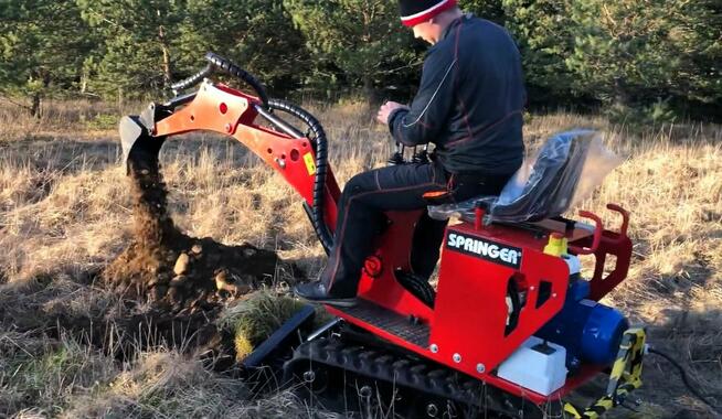 Nowa Minikoparka Elektryczna Springer-E Polski producent