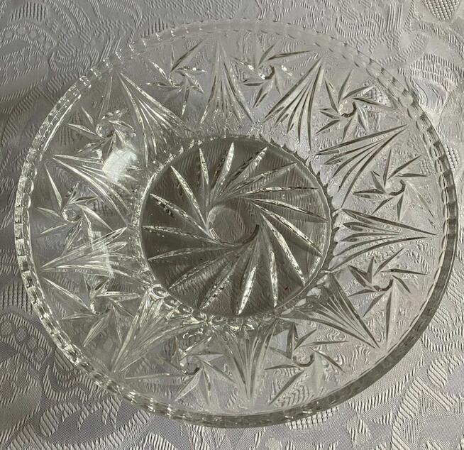 Kryształowa misa, szlif młynek Huta Szkła Julia