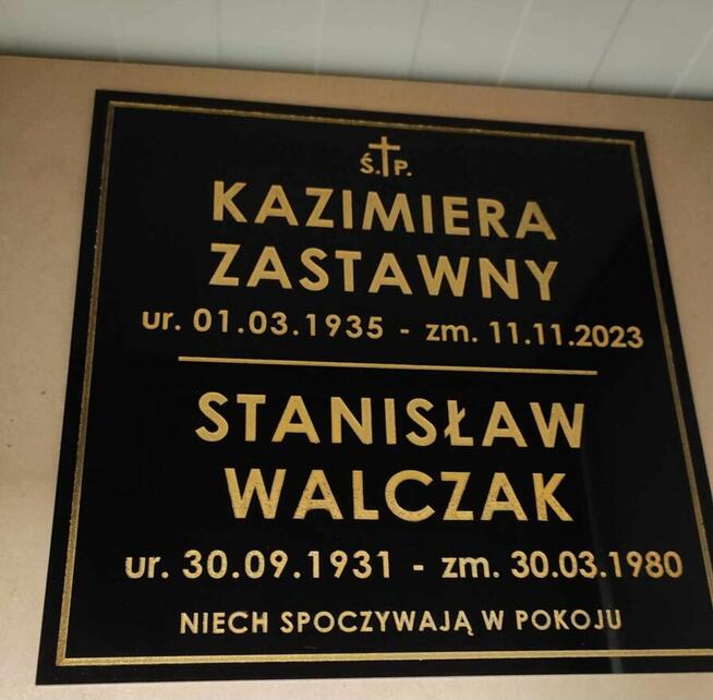 Tabliczka nagrobna naklepsza jakość