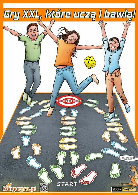 STÓPKI KOMBO gra podłogowa XXL dla DZIECI do skakania zabawy