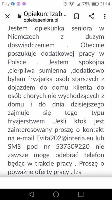Opiekunka osób starszych