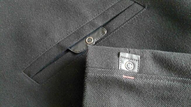 Czarny, męski płaszcz jesienno-zimowy - LAVARD - 54/XXL/188