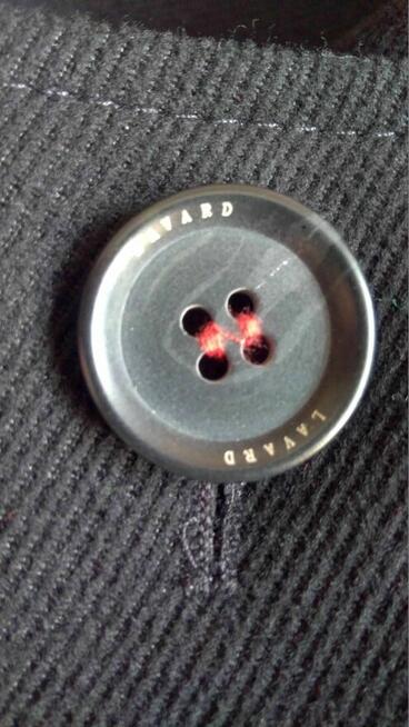 Czarny, męski płaszcz jesienno-zimowy - LAVARD - 54/XXL/188