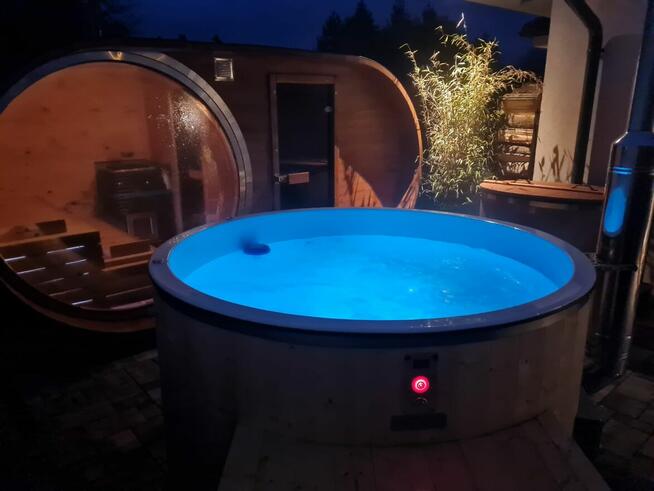 Balia ogrodowa Bania Beczka BE Ø 2m SPA LED 12 dysz