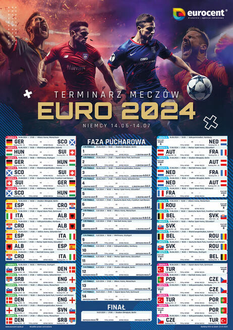 Terminarz Piłkarskich Mistrzostw Europy Euro 2024 Z Logo Opole 1715