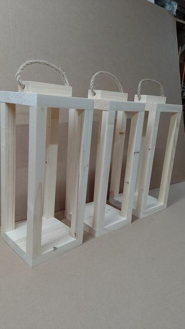 Lampion drewniany XL 36cm latarnia z drewna lampion PRODUKT