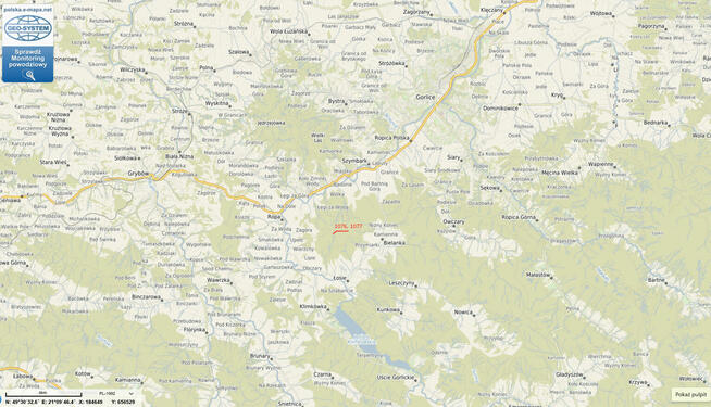 Grunt leśny 1,4 ha woj. małopolskie, pow. gorlicki, gm. Ropa