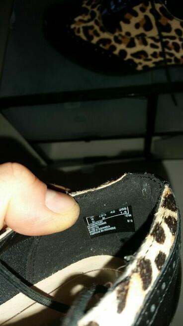 Buty damskie półbuty eleganckie Clarks panterka 42