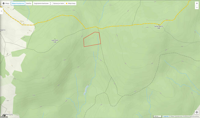 Grunt leśny 1,4 ha woj. małopolskie, pow. gorlicki, gm. Ropa