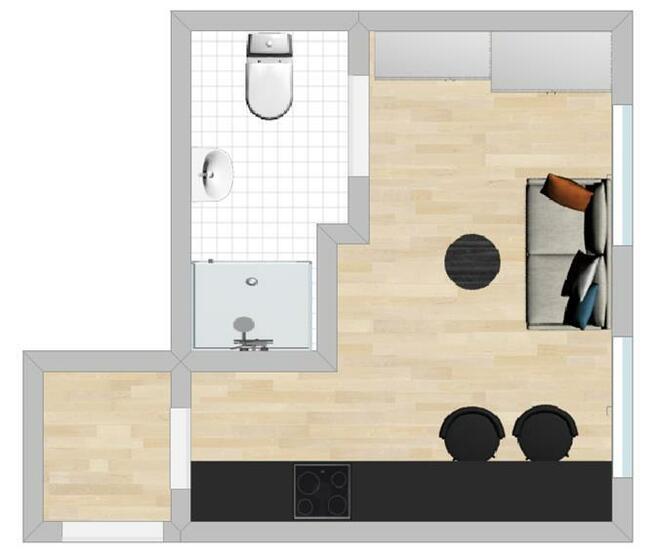 Piotrkowska 2G, Ujeścisko, słoneczna kawalerka