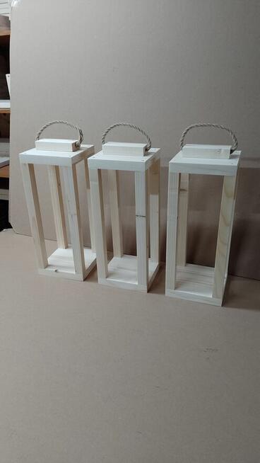 Lampion drewniany XL 36cm latarnia z drewna lampion PRODUKT