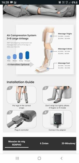 Masażer do nóg RENPHO