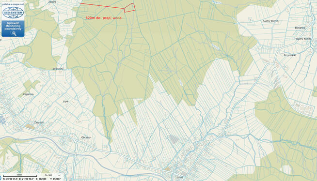 Grunt leśny 1,4 ha woj. małopolskie, pow. gorlicki, gm. Ropa