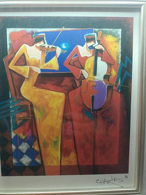 Obraz w ramie reprodukcja zdjęcie Duet Night