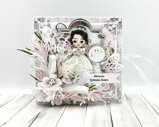 Kartka 3D w ekskluzywnej torebce. Komunia Święta. Prezent