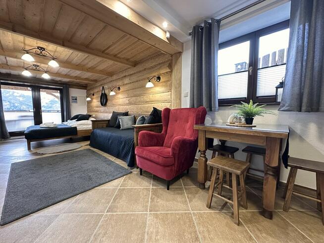 Ap.Mała Łąka, wiosna w górach, widok, kominek, Zakopane