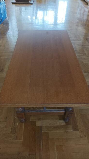 Ława z dostawką dębowa lite drzewo solidne. Jak nowe!