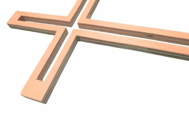 Krzyż drewniany ręcznie wykonany Hand made wiszący