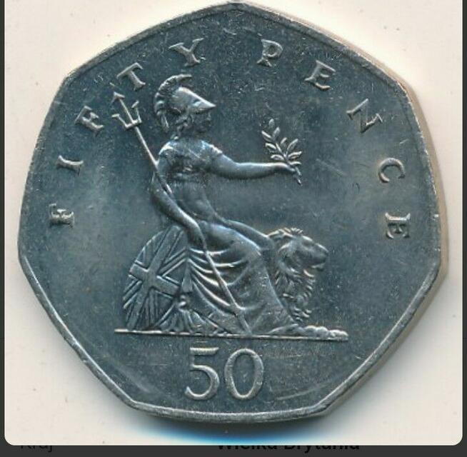 Elżbieta II 1982r Rzadkość .. 50pensow