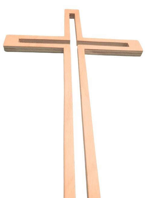 Krzyż drewniany ręcznie wykonany Hand made wiszący