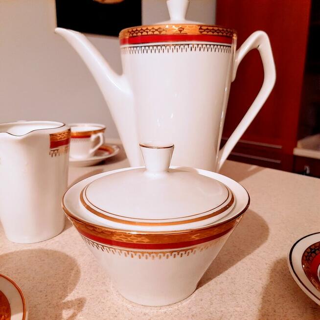 Porcelanowy Serwis do kawy z Chodzieży lata 70.