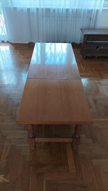 Ława z dostawką dębowa lite drzewo solidne. Jak nowe!