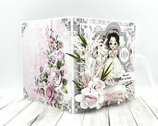 Kartka 3D w ekskluzywnej torebce. Komunia Święta. Prezent