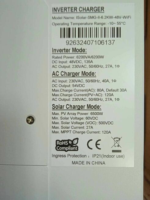 EASUN SMG II 6,2kW falownik off-grid