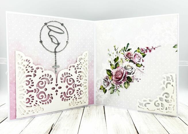 Kartka 3D w ekskluzywnej torebce. Komunia Święta. Prezent