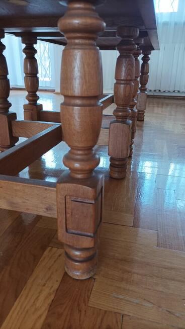 Ława z dostawką dębowa lite drzewo solidne. Jak nowe!