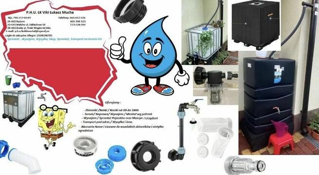 Beczka 200l kolor, niebieski , biały metalowa Faktura Vat