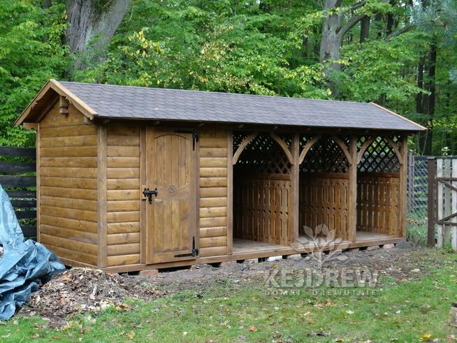 Śmietnik drewniany, śmietnik ogrodowy, wiata śmietnikowa