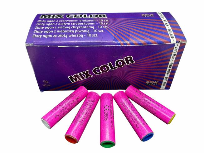 RACE PISTOLETOWE KOLOROWE MIX COLOR GWR30 GOLD WECO 100 SZTU