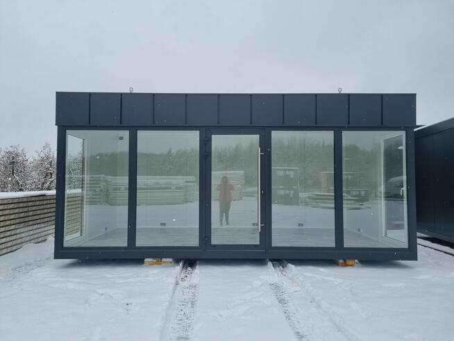 Pawilon Biurowy Kontener Handlowy Usługowy Salon 10x3 z wc