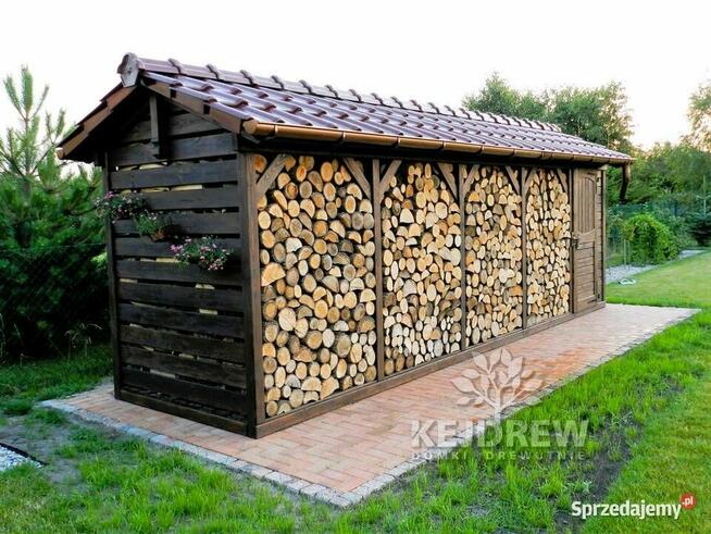 Śmietnik drewniany, śmietnik ogrodowy, wiata śmietnikowa