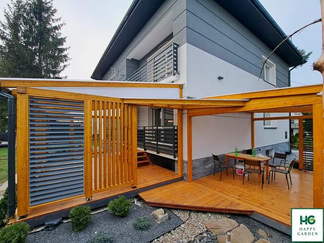 Zadaszenie tarasu z zabudową boczną --Szybka Realizacja--