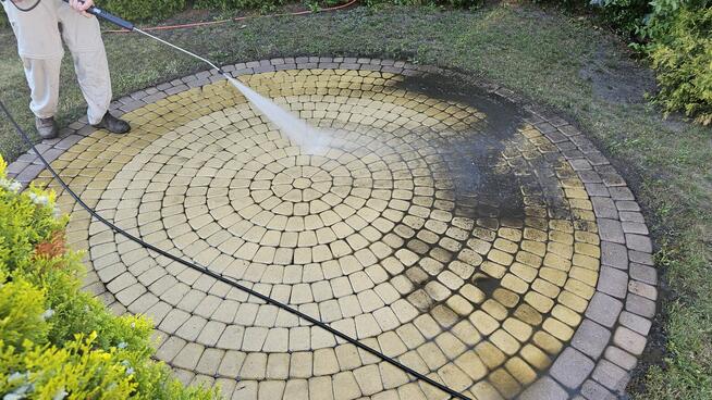 Profesjonalna usługa mycia kostki brukowej ,myjką wysokociśn