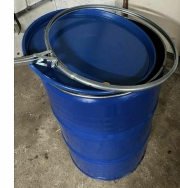 Beczka 200l kolor, niebieski , biały metalowa Faktura Vat